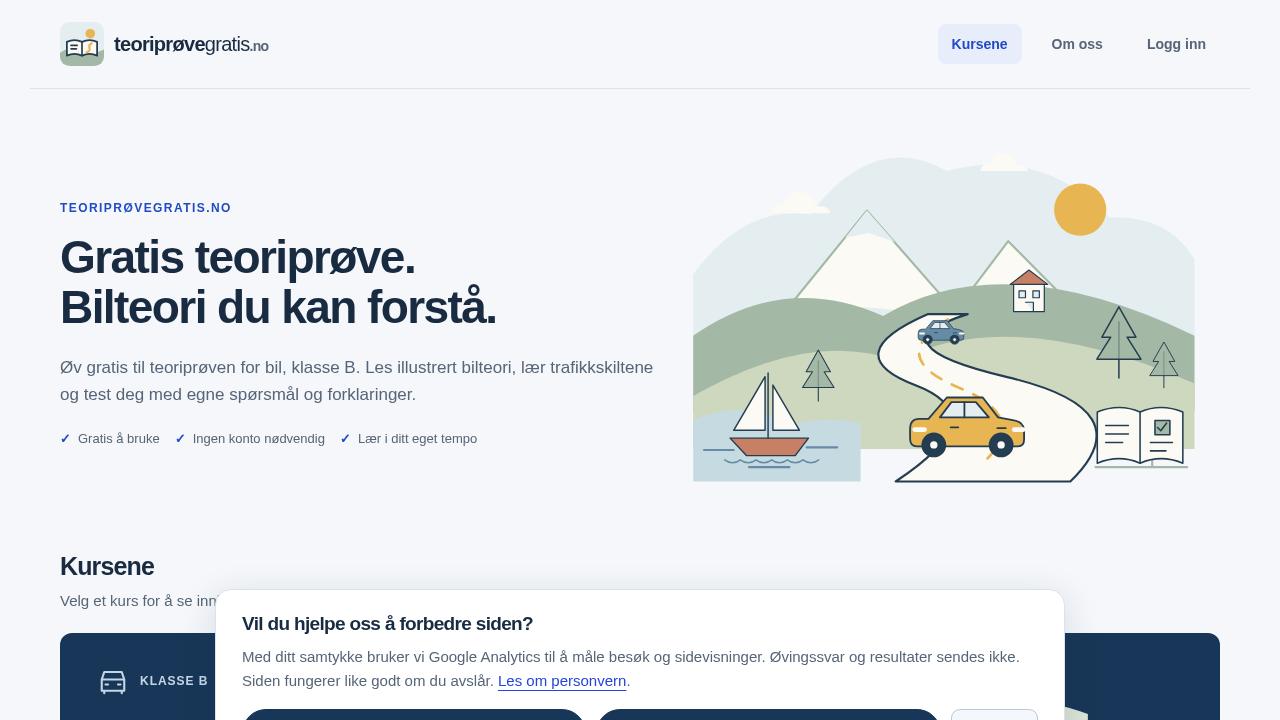 Forsiden til Teoriprøvegratis